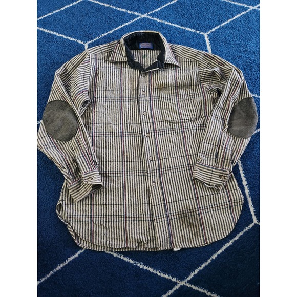 Pendleton Mens Long Sleeve Button Up 100% Wool Large - Picture 1 of 10